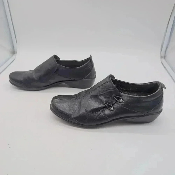 Romika Black Leather Slip on Booties sz 9.5 EU 40 - Picture 3 of 8